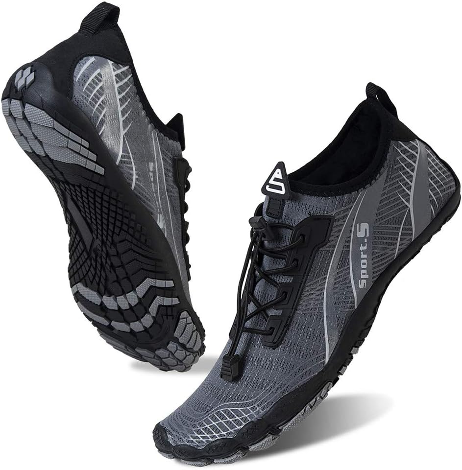WateLvesWater Shoes for Men Barefoot Quick-Dry Aqua Sock Outdoor Athletic Sport Shoes for Kayaking, Boating, Hiking, Surfing, Walking