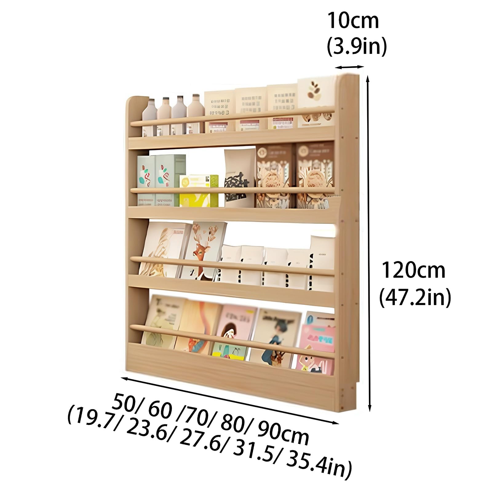 Generico Libreria Sottile per Camera da Letto e Soggiorno - Organizer per libreria Dietro la Porta