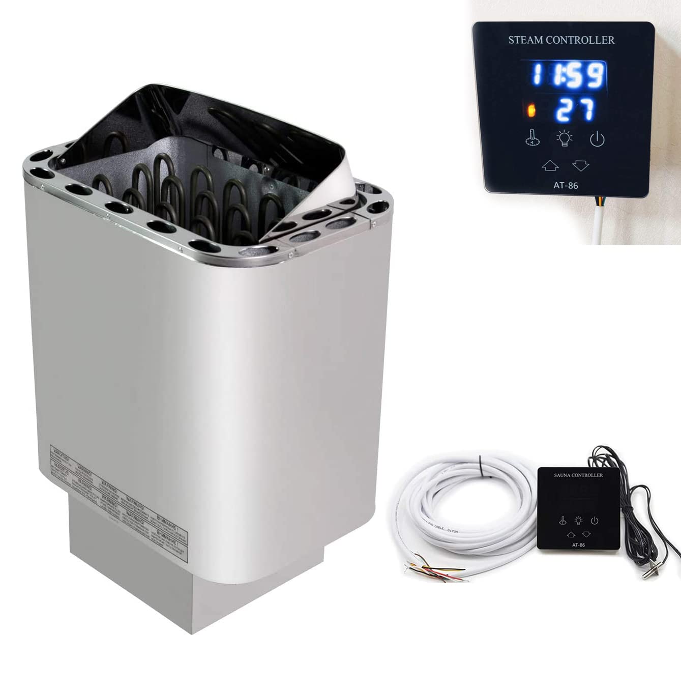 Riscaldatore Sauna 3-9 Kw da 30 A 110 ° C Termosferia di Protezione Surriscaldante Termostato Sauna Sauna Elettrica Stufa Sauna Bagnata E Asciuga