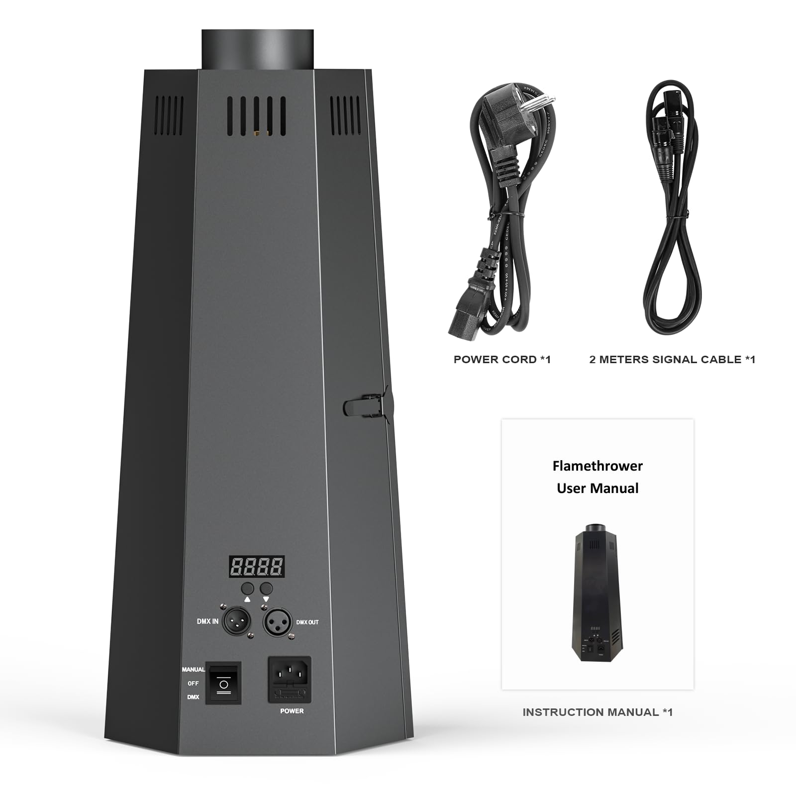 Lanciafiamme, 2 proiettori di fiamma da 150 W, con controller D-MX, Dj Jet Flame Machine per concerti, spettacoli, feste, Halloween, Natale, eventi sportivi