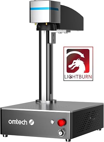 OMTech 60W MOPA Fiber Laser Engraver with LightBurn, 5.9"x5.9" Laser Marking Machine for Metal Color Marking, Metal Etching Machine with JPT Source EZCad Galvo Lens 100,000 Hour Lifespan