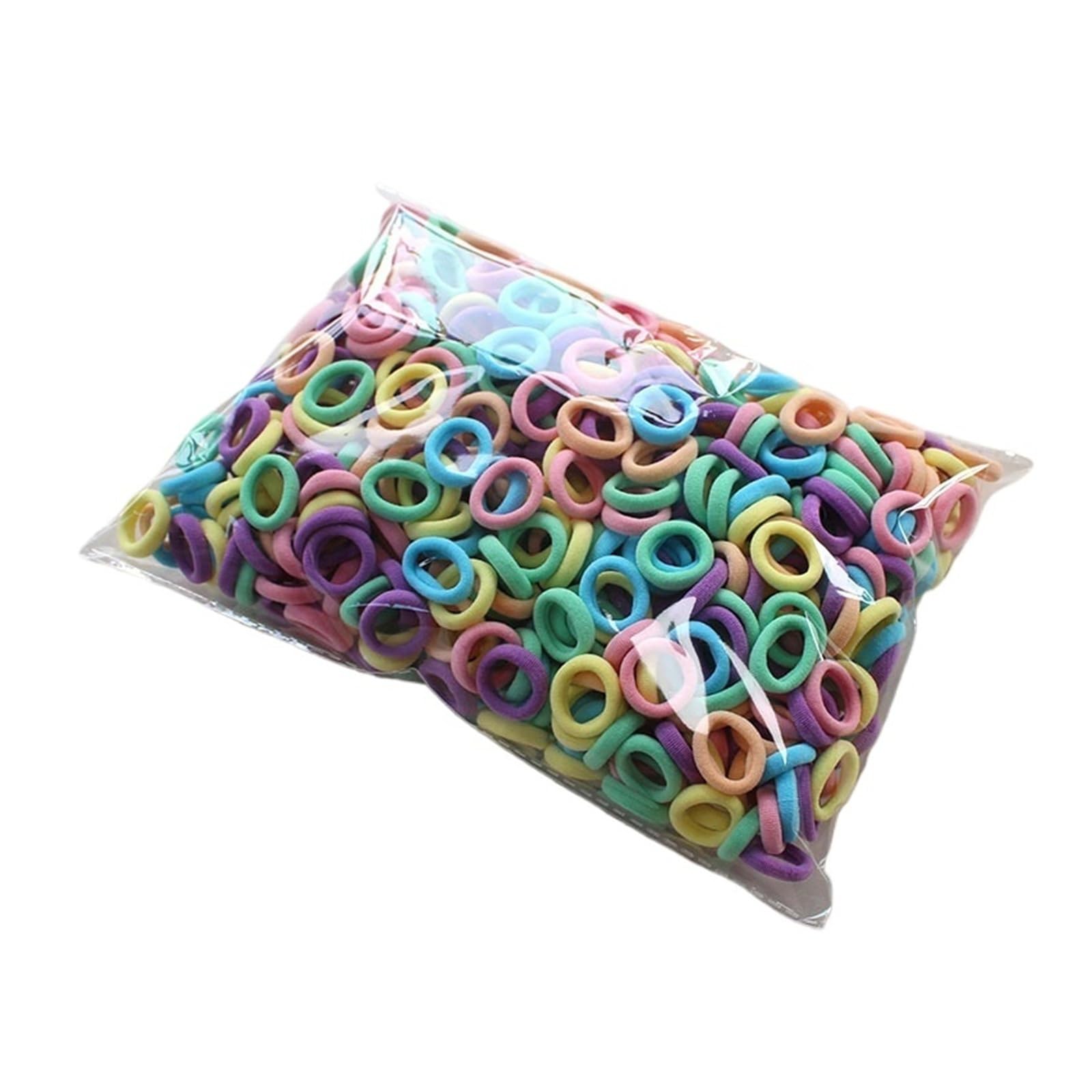 100/300/500 lazos elásticos de nailon coloridos for el pelo(C065-style21,300pcs)