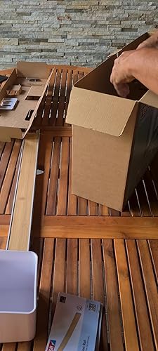 Organizer Da Cucina Tesa Combi Set L - Barra Autoadesiva Con Vaso, Ripiani, Portacoltelli, Senza Foratura, Bambù/Bianco - Foto 8