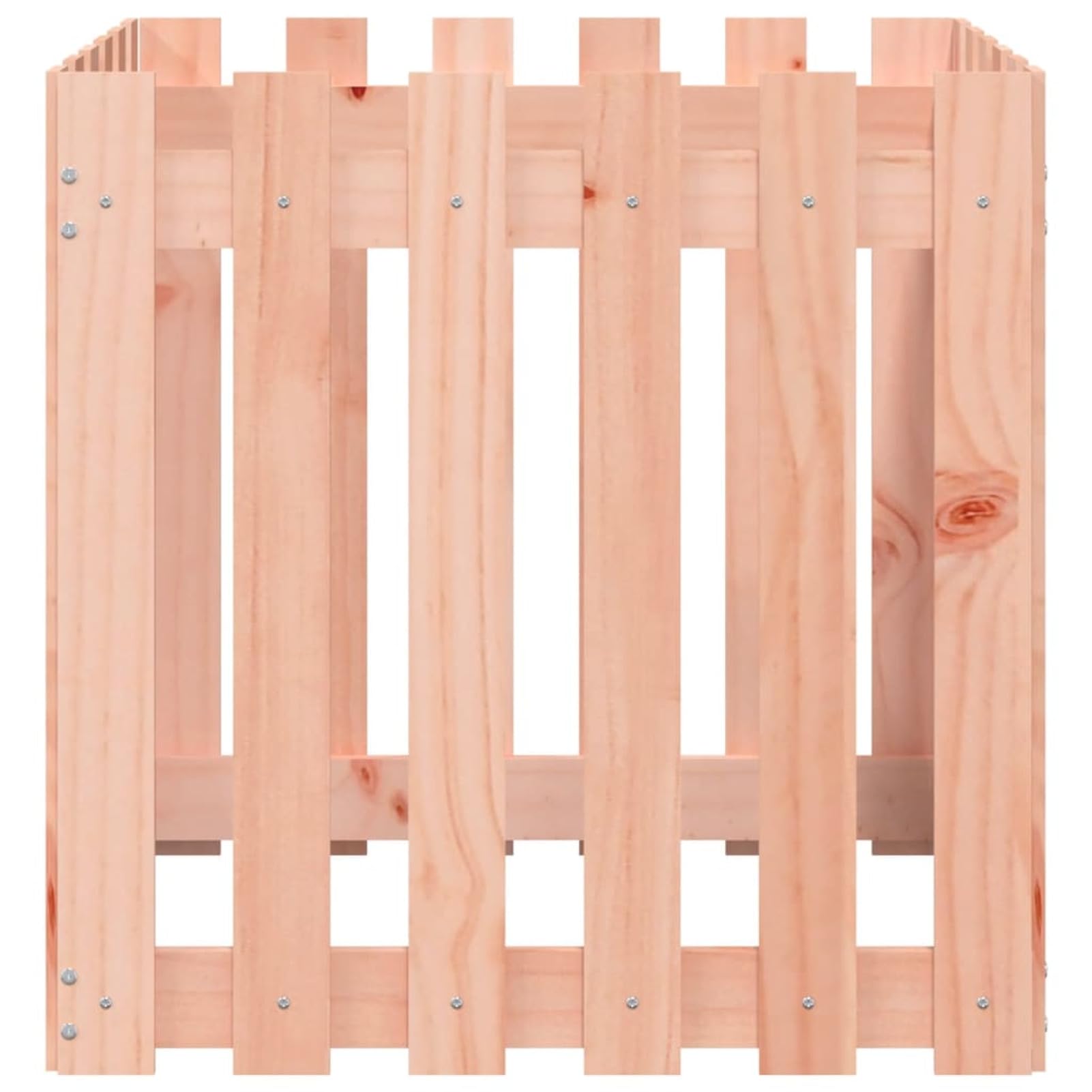 Jardinera con diseño de Valla Madera Maciza Douglas 60x60x60 cm Kit de Cultivo huerto Interior de Hierbas aromáticas