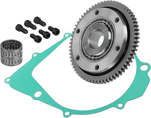 Miniatura 7 de JAVIK Embrague de arranque One Way Gear 65T Rodamiento y junta para Yamaha Warrior 350 Raptor 350 Kodiak 400 4x4 Big Bear 350 2x4 4x4 Moto-4 350