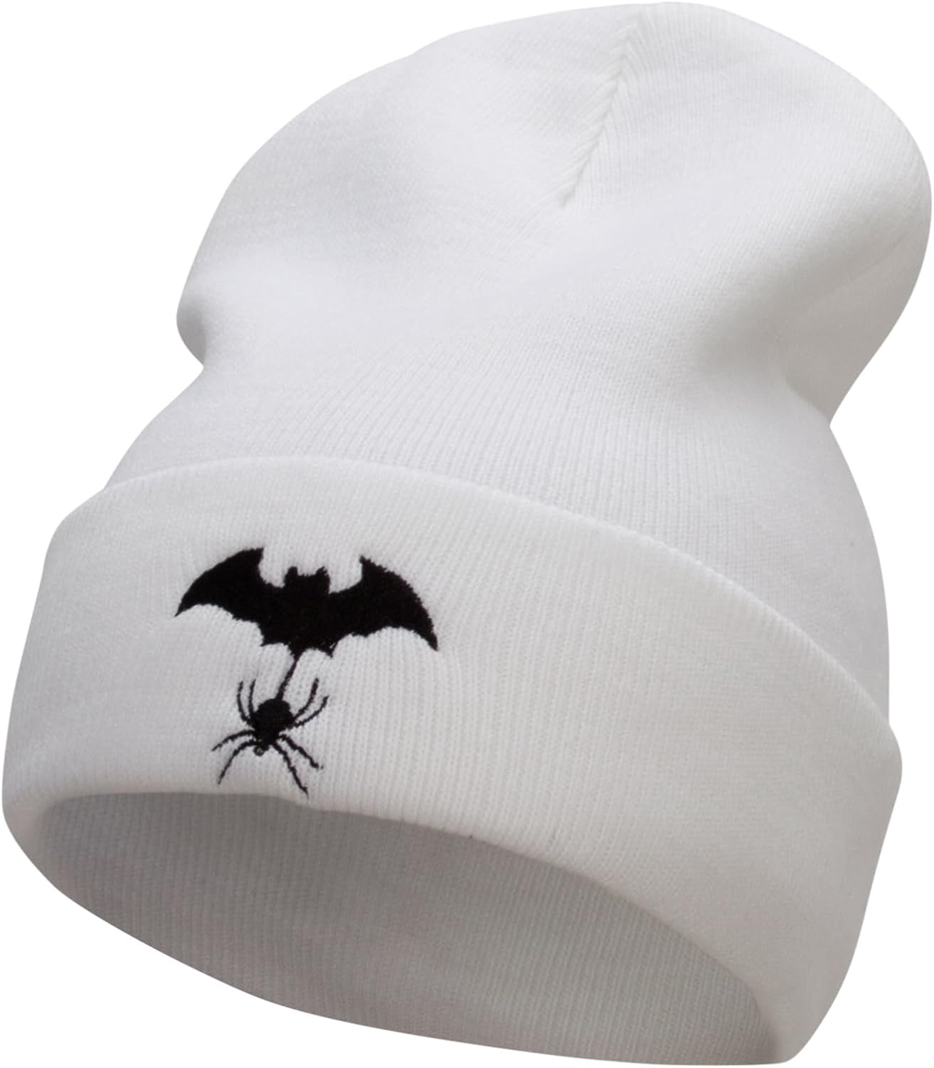 e4Hats.com Spider Bat Embroidered 12 Inch Long Knitted Beanie