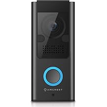 Amcrest 1080P Video Doorbell Camera Pro, Outdoor Smart Home 2.4GHz WiFi Doorbell Camera (Wired Power), MicroSD Card, PIR Motion Detect, RTSP, IP55 Weatherproof, 140&ordm; Wide-Angle (Renewed) REP-AD110