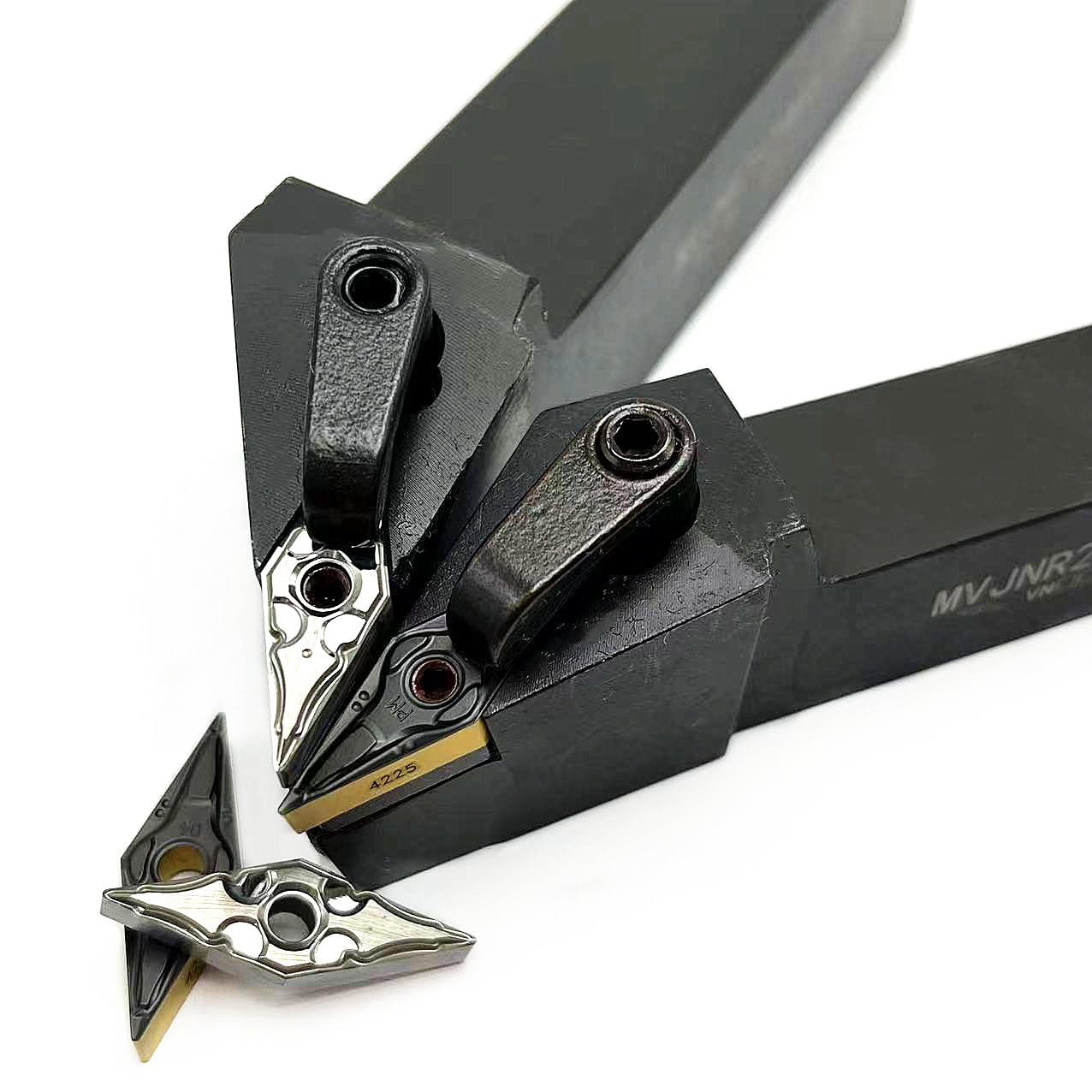 1 porte-outil de tournage indexable MVJNR1616K16 MVJNR2020K16 MVJNR2525M16 avec 10 inserts en carbure VNMG160404 (MVJNR1616K16) (MVJNR2020K16)