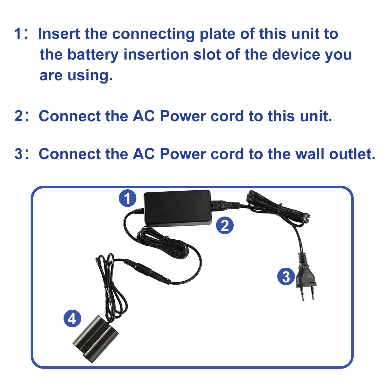 DSTE EH-5 AC - Alimentatore di rete EP-5B, compatibile con Nikon EN-EL15,1 V1, D7200, D7100, D750, D600, D7000, D800E, D810A, fotocamera digitale SLR, Battery Grip MB-D11, MB-D12, MB-D15, MB-D17