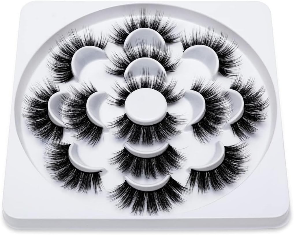 MAYCREATE® 7 Pairs False Eyelashes Party Look 3D Lashes 15-18mm Fake Eyelashes For Party