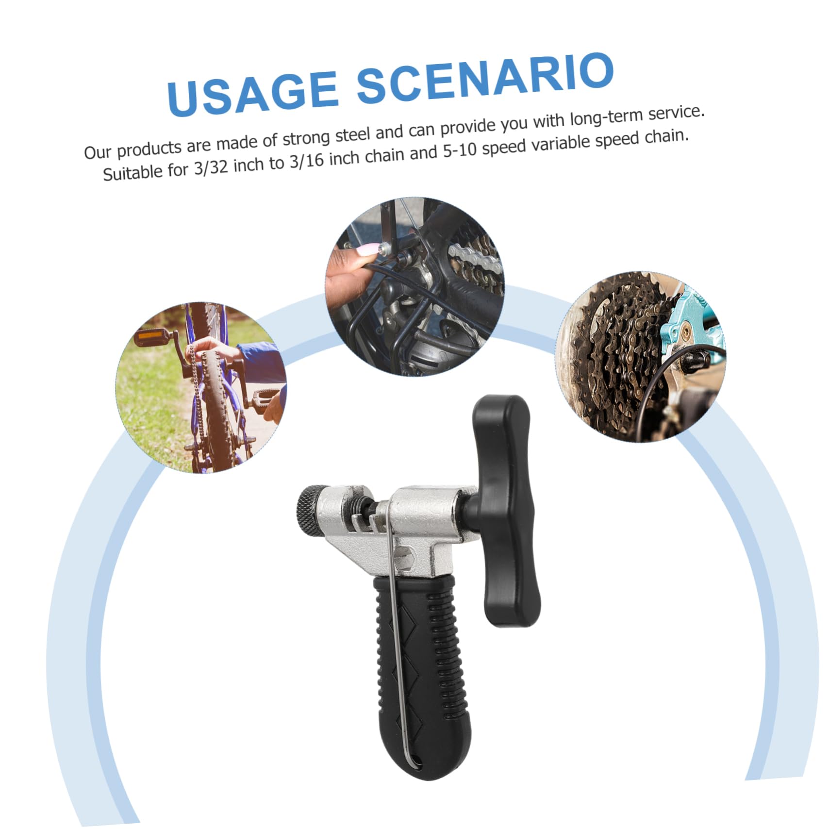 BESPORTBLE 3piezas Divisor De Cadena De Bicicleta Desmontable Herramienta Ligera para Reparación De Cadenas De Velocidades Compatible Montaña y Ruta