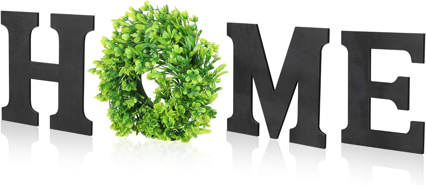 Amazon.com: Home Sign Wall House Decor - Black Wood Home Letters Wall ...