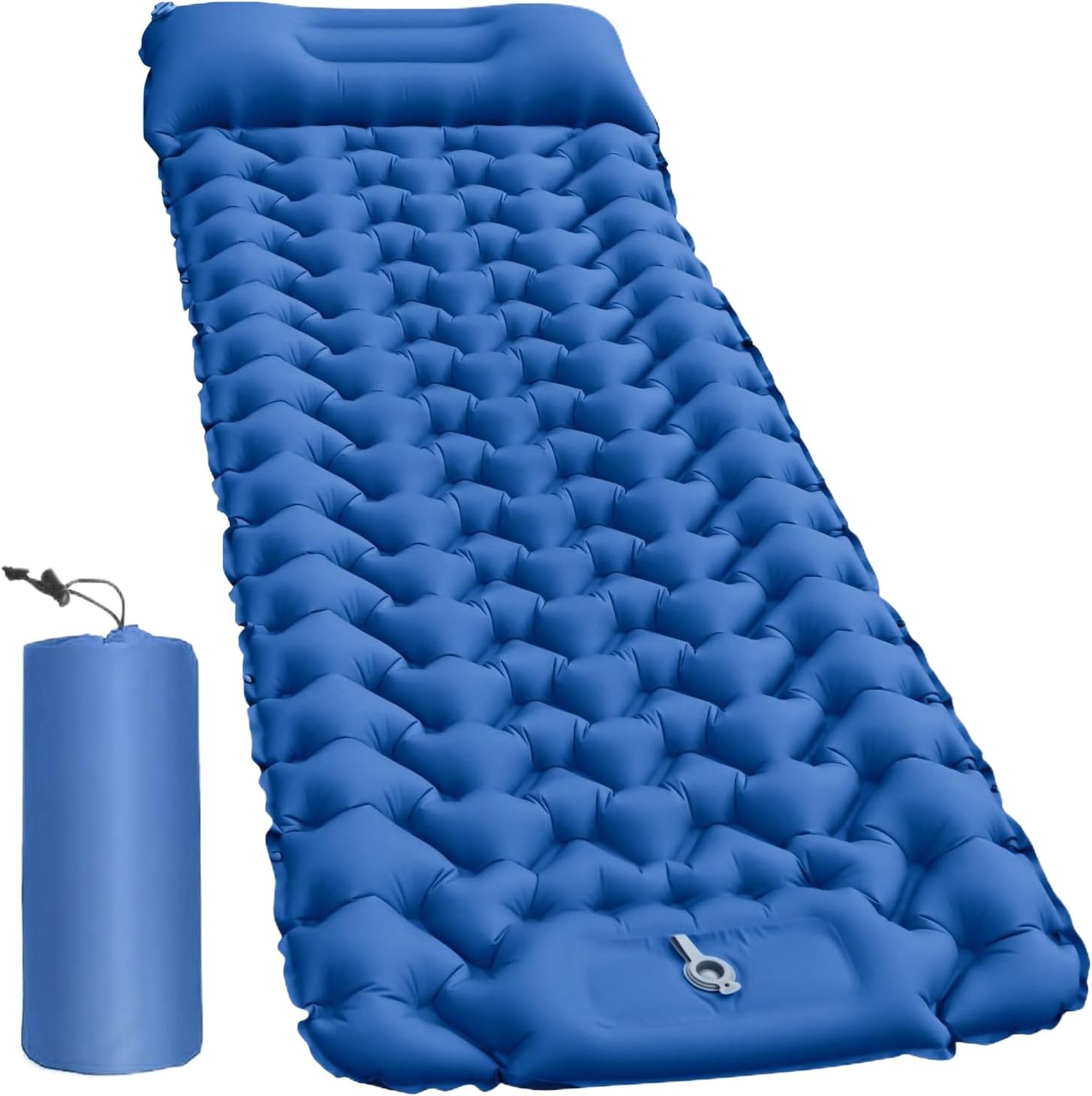 Inflatable Sleeping Mat - Ergonomic Travel Mat with Pillow for Camping, Climbing, Backpacking, Hiking, Outdoor Adventures, and Trips, Lightweight Tent Gear for Comfortable Rest Anywhere