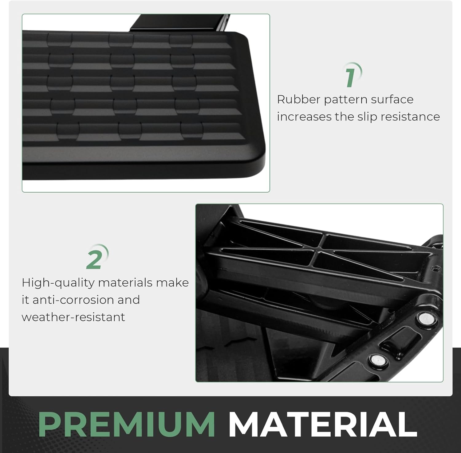 Truck Bed Step Rear Folding Step Rear Retractable Bumper Tailgate Step Compatible with Toyota Tundra 2022 2023 2024 Replacement for PTS30-34000