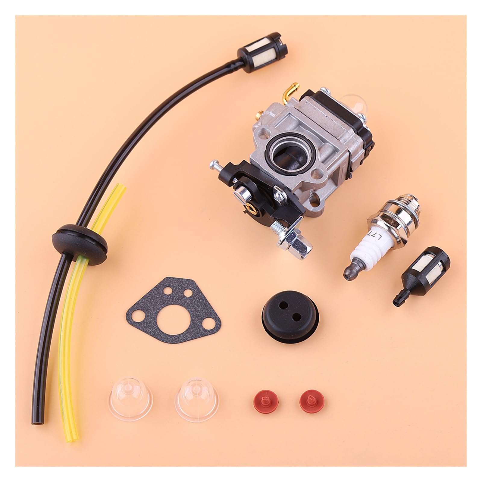 Carburatore Kit for 52cc 49cc 43cc Benzina Decespugliatore Con Guarnizione Tubo Candela Filtro Benzina Accessori Parti