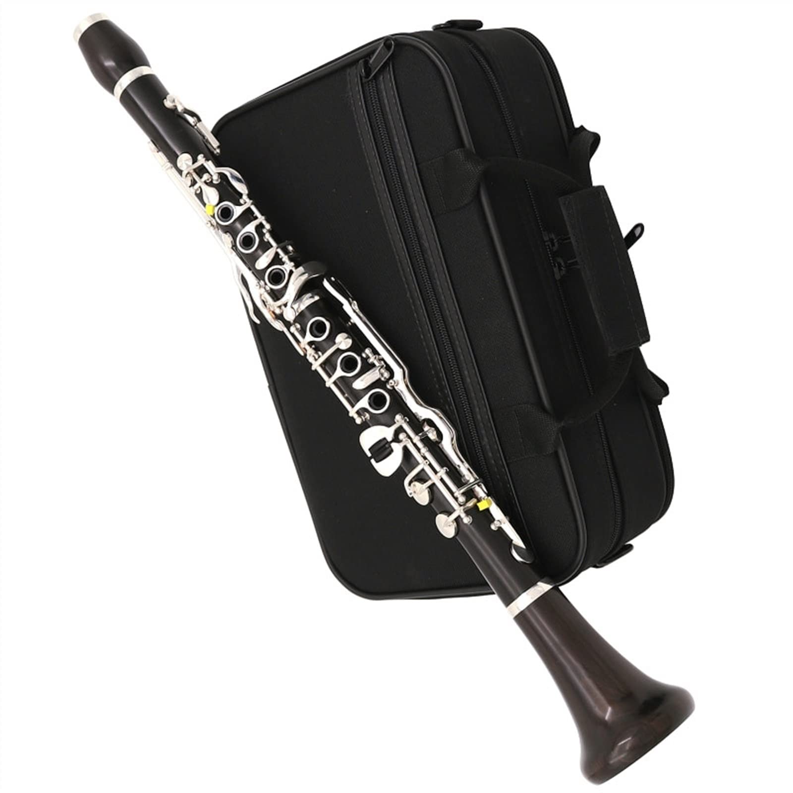 professionnelle clarinette Nouveau Ton Sib 19 Touches Clarinette En Bois D'ébène Placage D'argent 19 Touches Clarinette Instrument De Musique Avec Étui clarinette d'étudiant
