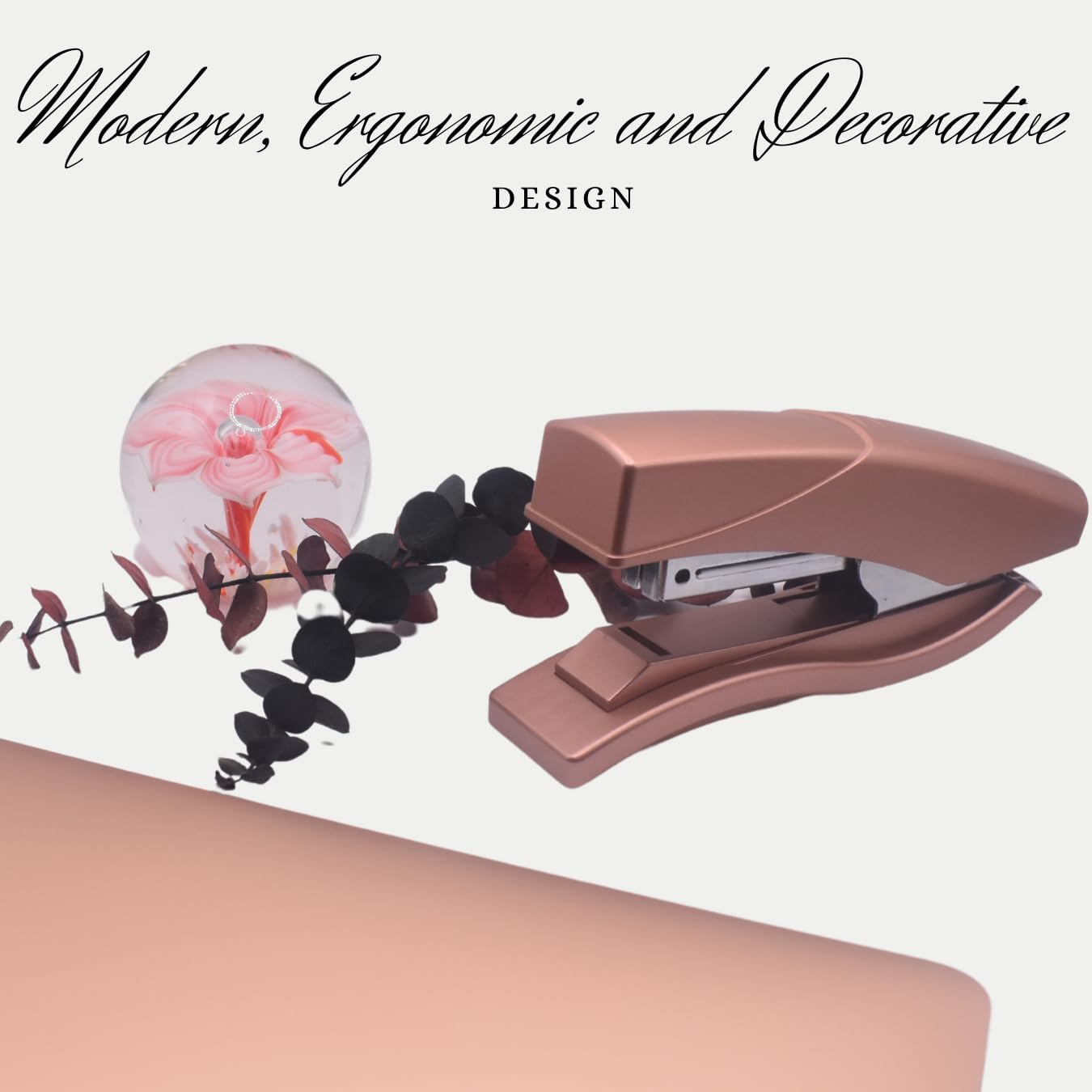 Ergonomic Desk Stapler Rose Gold