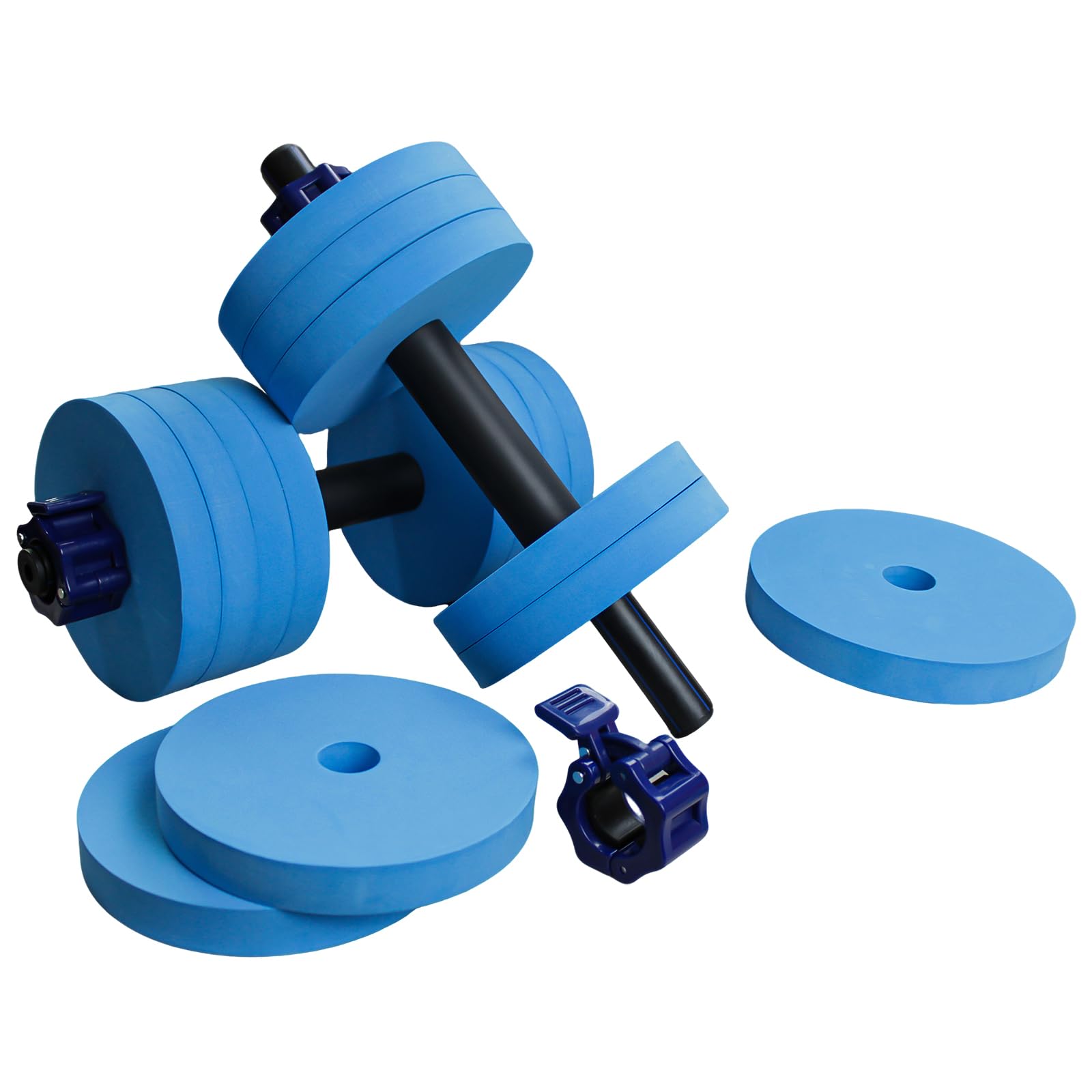 Huangyunming Aquatic Exercise Dumbbells Water Dumbbell Pool Resistance Aquatic Fitness Barbells with 16 High-Density EVA Foam Pool Weights Dumbbells,