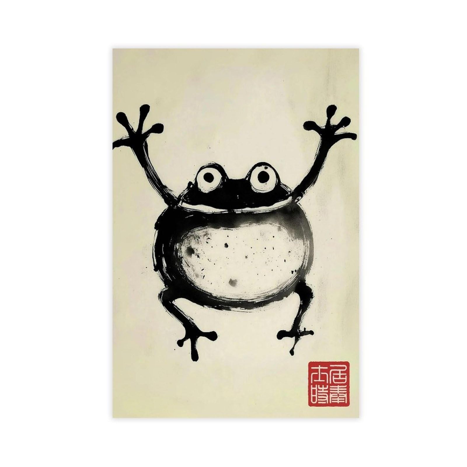 Oahfdf Frog By Matsumoto Hoji Canvas Poster Bedroom Decor Landscape Office Room Decor Gift 12X18inch(30X45cm)
