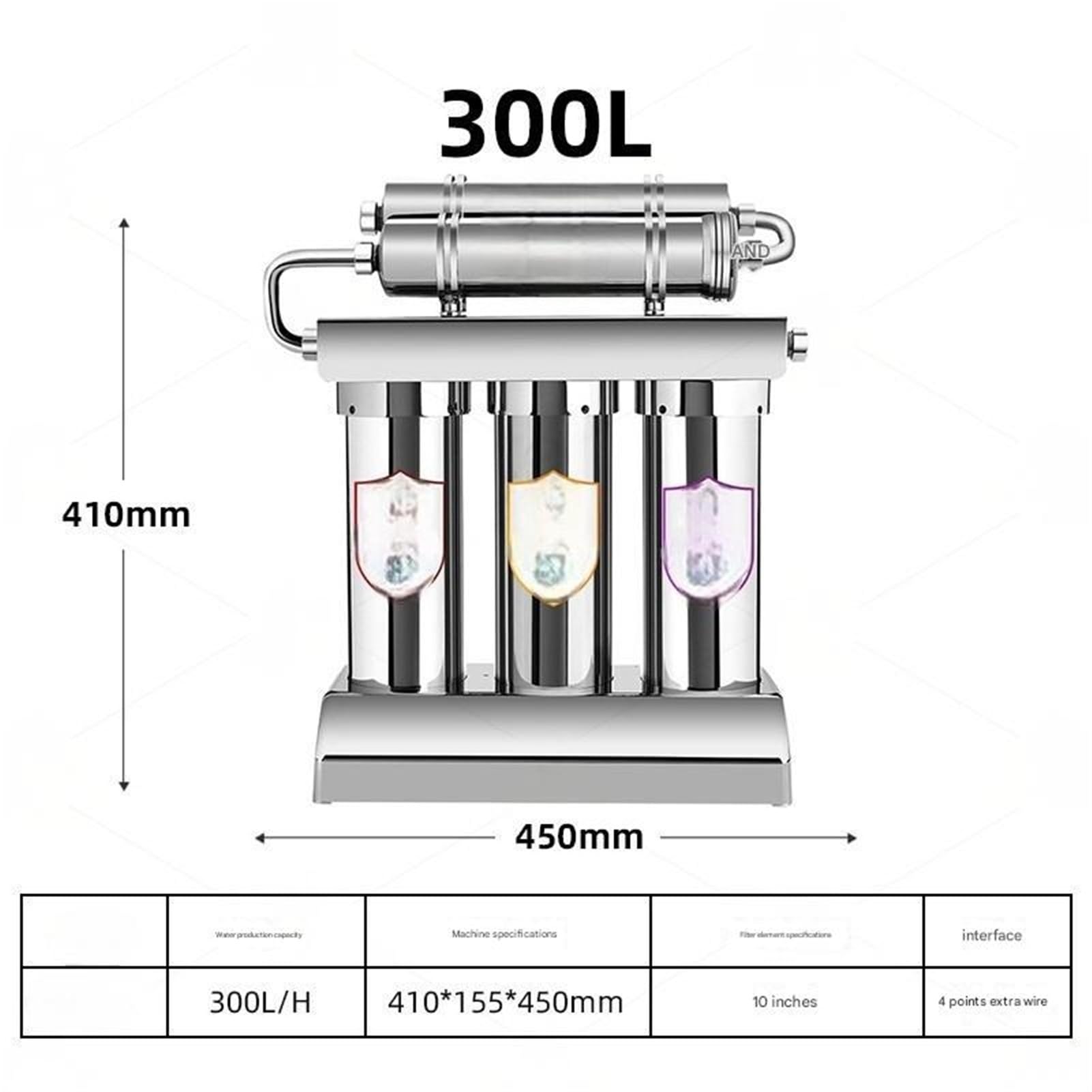 Purificateur d'eau par Ultrafiltration en acier inoxydable 3 + 2, filtre à eau du robinet mural cinq étages, purificateur de cuisine,Remplacement Moins