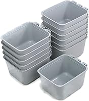 Vista 1 de The ROP Shop Paquete de 12 tazas de jaula grises para pollos, perros, faisanes, conejos y agua