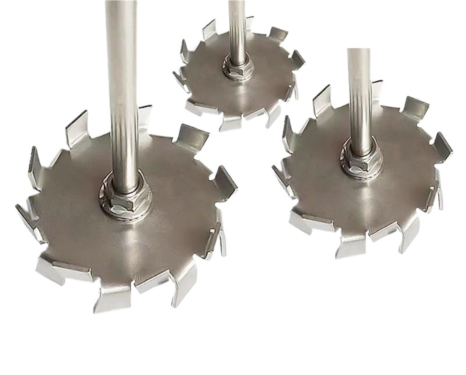 Asta di agitazione sopraelevata, Agitatore a disco a denti di sega in acciaio inossidabile 304 con asta di agitazione, 30-120 mm(50mm disk with rod)