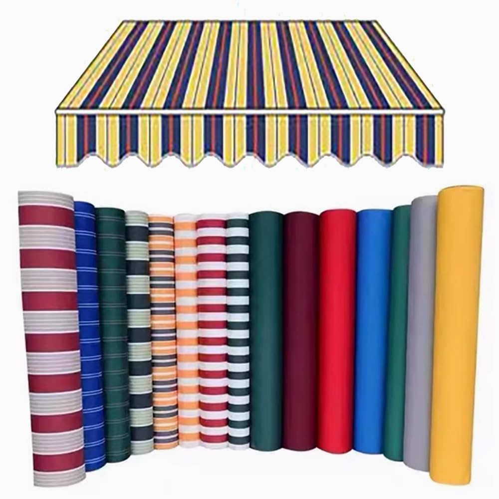 Lona impermeable para toldo de 3x4 m con diseño a rayas resistente