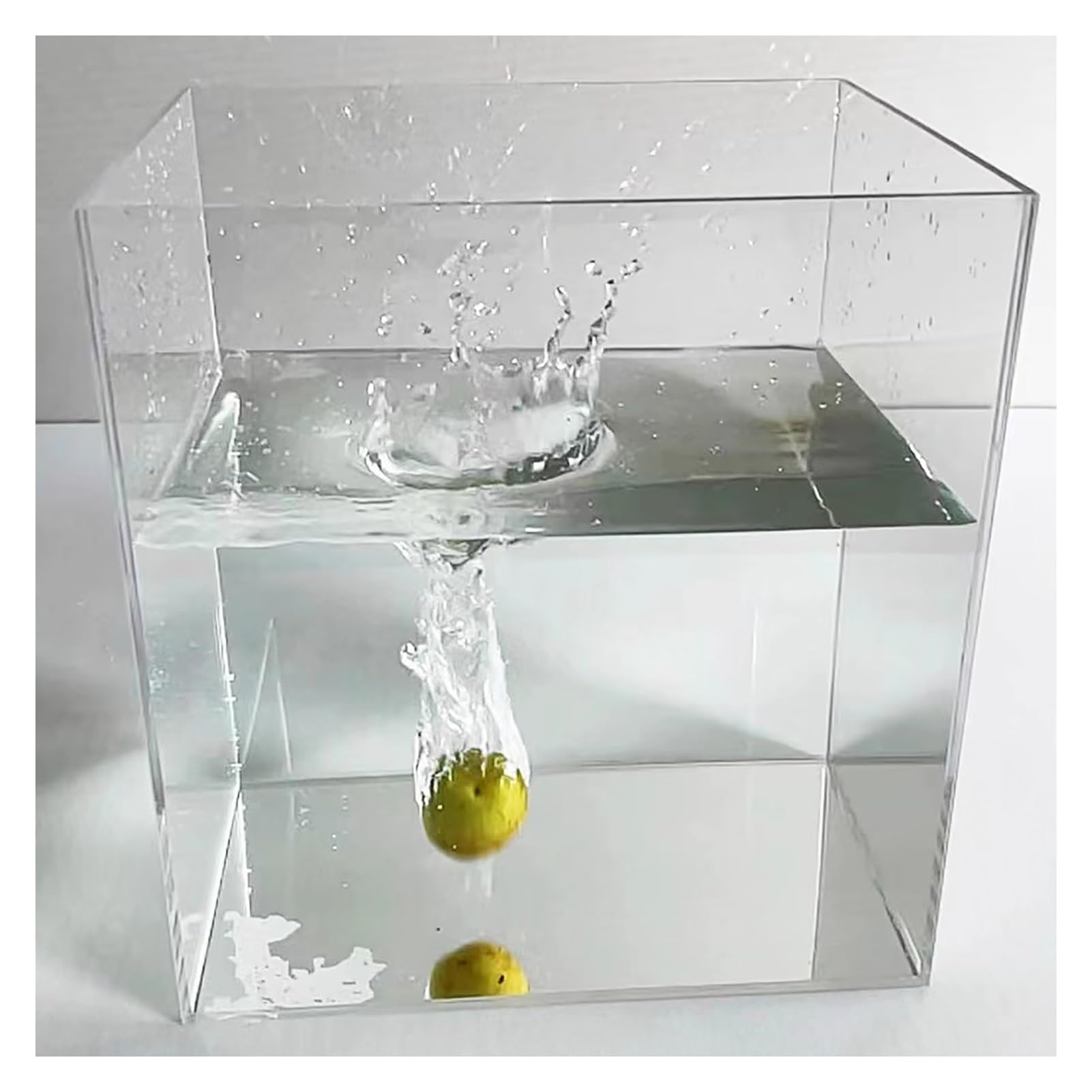 Depósito de agua para fotografía dinámica, Tamaños múltiples de acrílico claro la caja almacenamiento bandeja del tiroteo fotografía(40x40x8cm/15.7x15.7x3.1in)