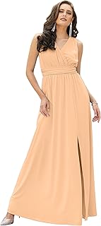KOH KOH Womens 2025 Long Sleeveless Bridesmaid Cocktail Evening Maxi Dress