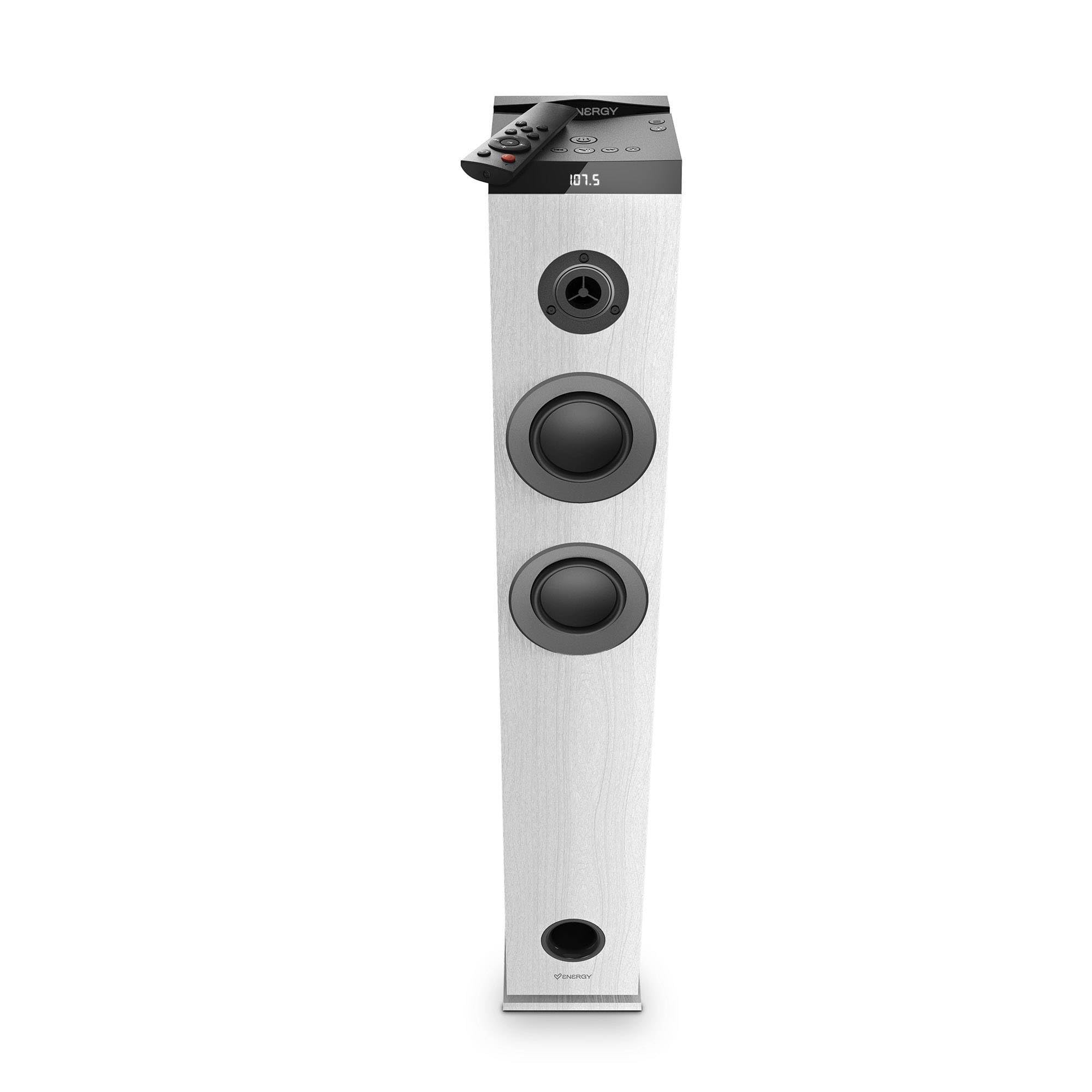 Energy Sistem Tower 5 Max (100 W, Bluetooth, True Wireless, USB/SD et Radio FM) Ivoire