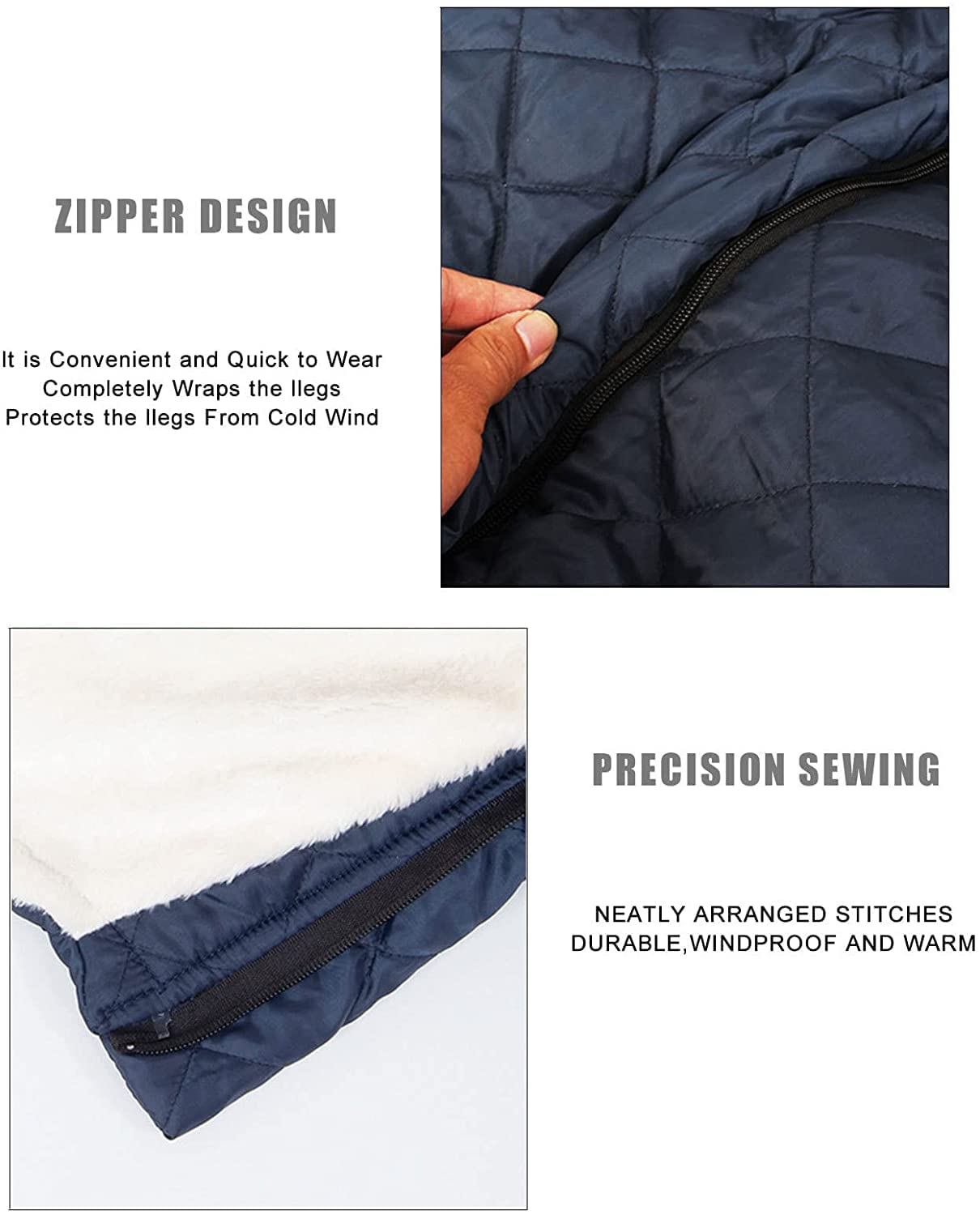 Manta térmica para Silla de Ruedas, Saco de Dormir para la Parte Inferior del Cuerpo para Personas con discapacidad en Invierno, 51 x 25 Pulgadas