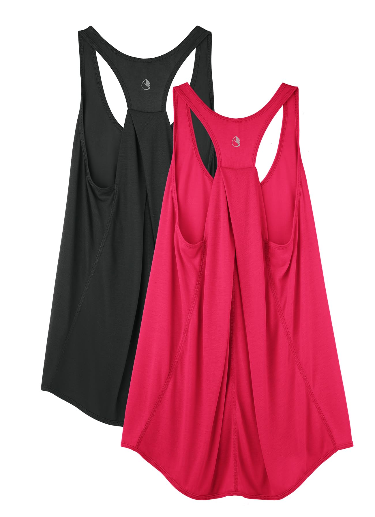icyzone Camiseta sin Mangas de Yoga Deportiva para Mujer Chaleco Deportivo, Pack de 2 — view 10