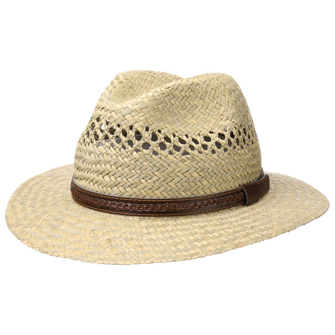 LIPODO Sombrero Paja Steven Traveller Mujer/Hombre - Made in Italy de Verano Primavera/Verano
