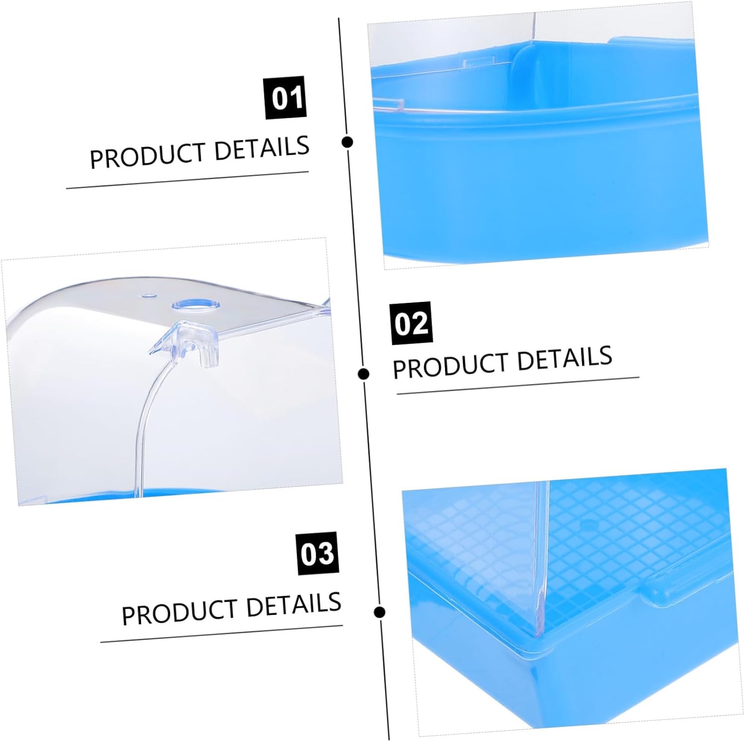 Small Bird Bath Parrot Bathing Cage Plastic Bird Bath Bird Bath for Pet Multi-cage Design