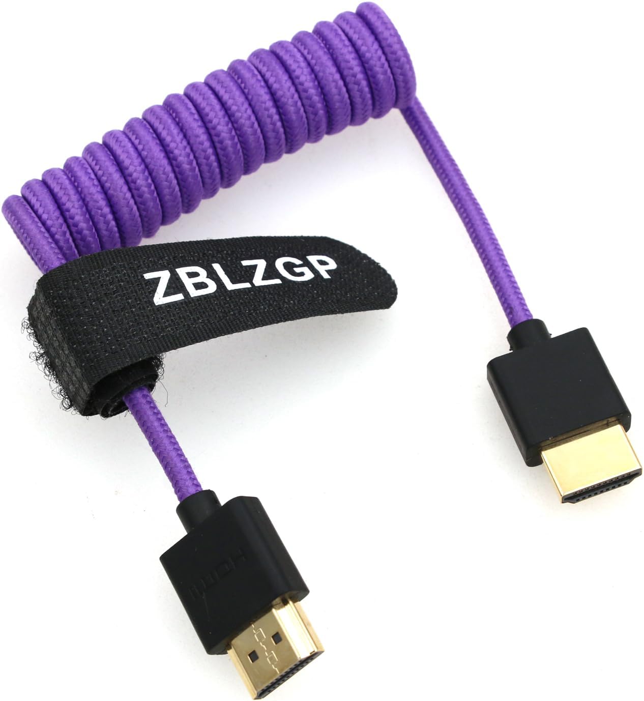 Amazon ZBLZGP 8K HDMIケーブル 編組 コイル状 右左角度 タイプA HDMI 2.1 Sony Canon R5