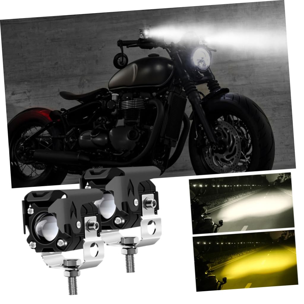 Faretti LED per Moto 2 Pezzi in Alluminio Aeronautico | Doppia Luce Esterna, Ipx6, Basso Consumo, Visibilità Notturna, Coppia Inclusa