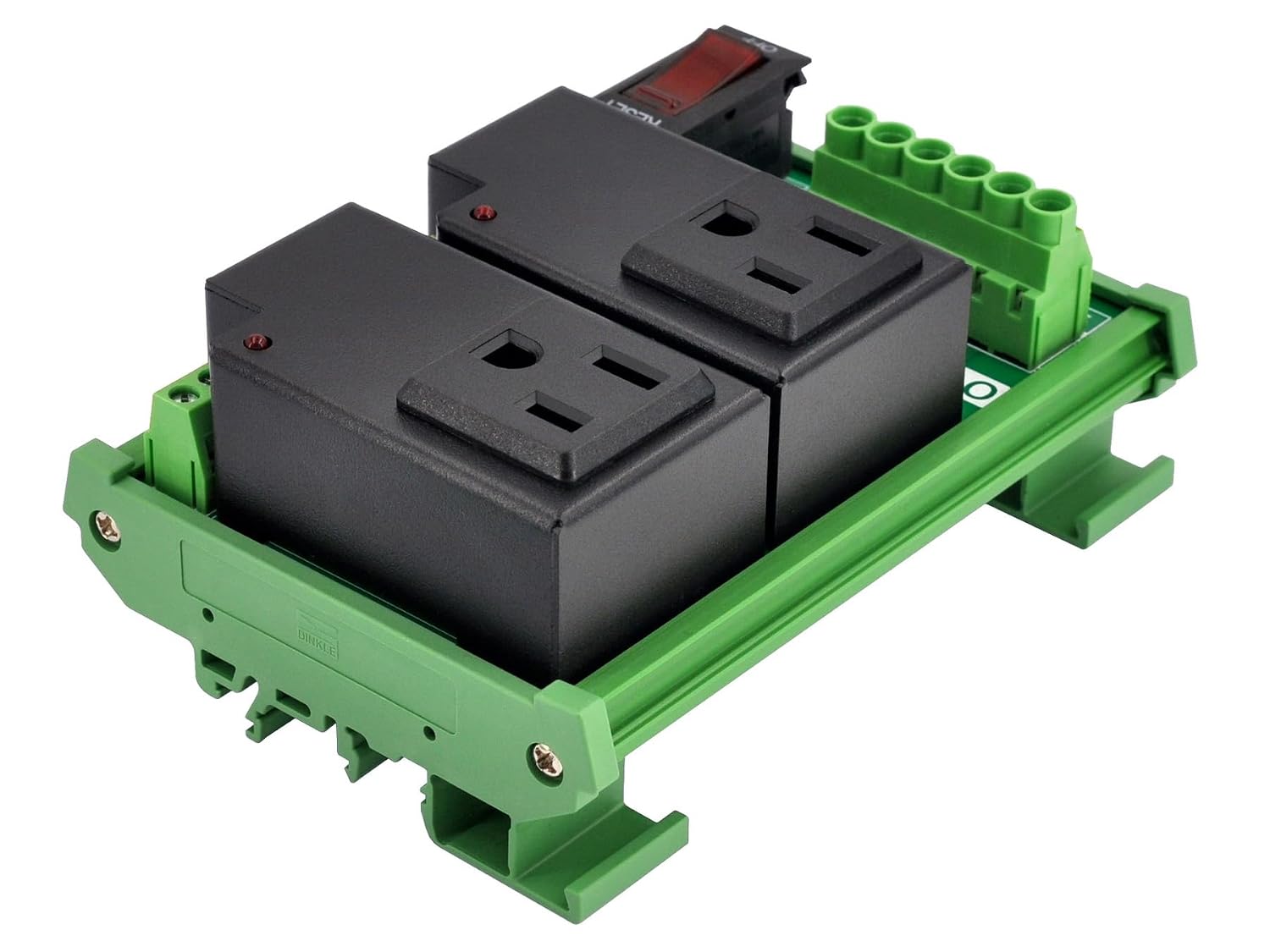 AC Power 2 Channel IoT Relay Outlet Module, DIN Rail or Screw Mounting (D-1584TL)