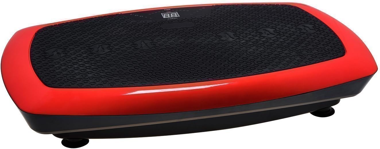 Radial 3D Vibration Machine Plate Platform Power Fitness Machine - 2 Built-In Motors, 3 Preset Programs, Bluetooth Connectivity with Speakers + Resistance Straps & DVD