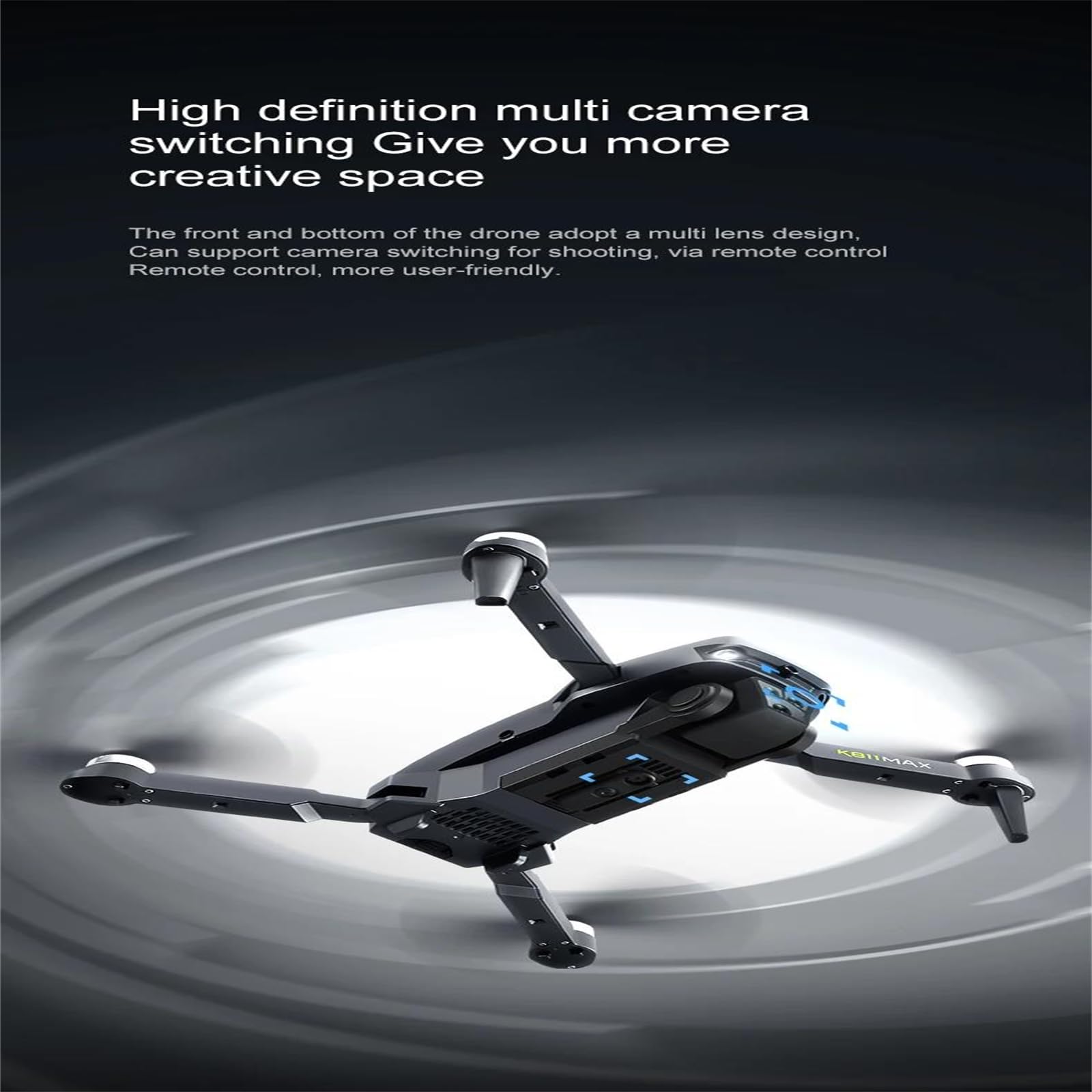 Dron k811 MAX 5g Profesional para fotografía aérea 4k HD con Doble cámara omnidireccional y Sistema de evitación de obstáculos, con Pantalla de Juguete.,Single Battery