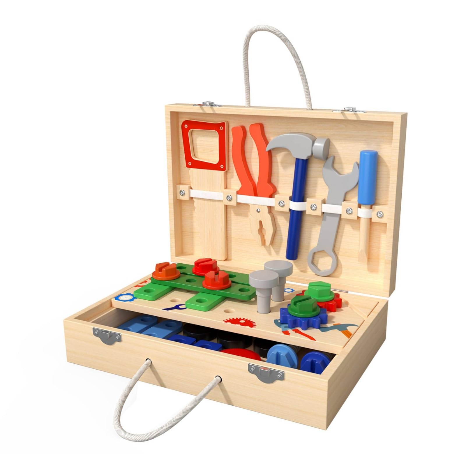 Bricolage en Bois | Portable, pédagogie Active, Jeu D'imitation Bricolage, pr École Maternelle