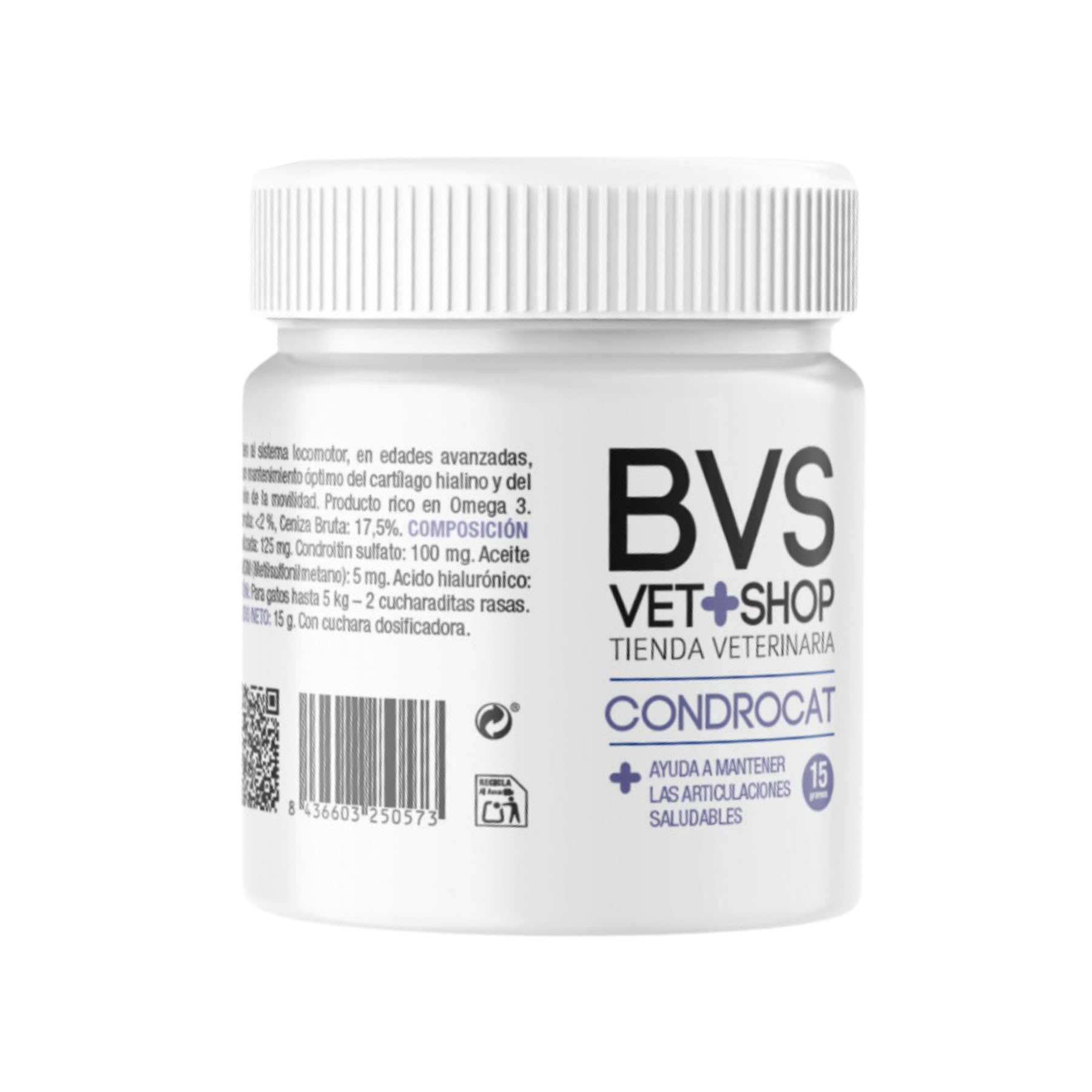 BVS Vet Shop | Condrocat para Gatos | Ayuda a Mantener Las articulaciones saludables de Gatos Que sufren en Las articulaciones, Edades avanzadas o sobrepeso | 1 unid. x 15 gr