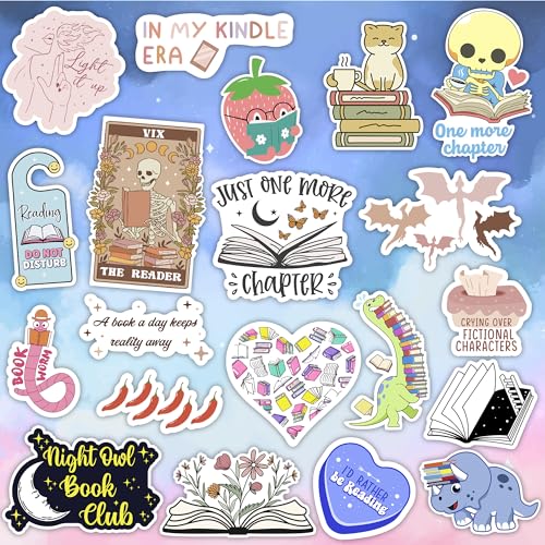 image for Debinolo 100 PCS Book Stickers for Kindle, Bookish Sticker Pack for IP