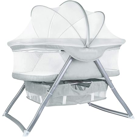 Amazon Maydolly メイドリ 折畳可能なコンパクトのベビーベッド 携帯易い添い寝 ポータブルな簡易ベッド 揺籃に変身可能 かや マット 収納かご ベッドフェンス 収納袋付き 新生児0 24ヶ月 乳幼児用ベッド ベビー マタニティ 通販