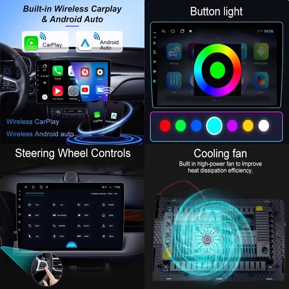 Radio Macchina Touch Screen per Honda CRV 2017-2021 Wireless Carplay Android Auto Stereo Auto Bluetooth Ips con Pantalla Táctil con Gps, 4 Nucleo 1G+32G