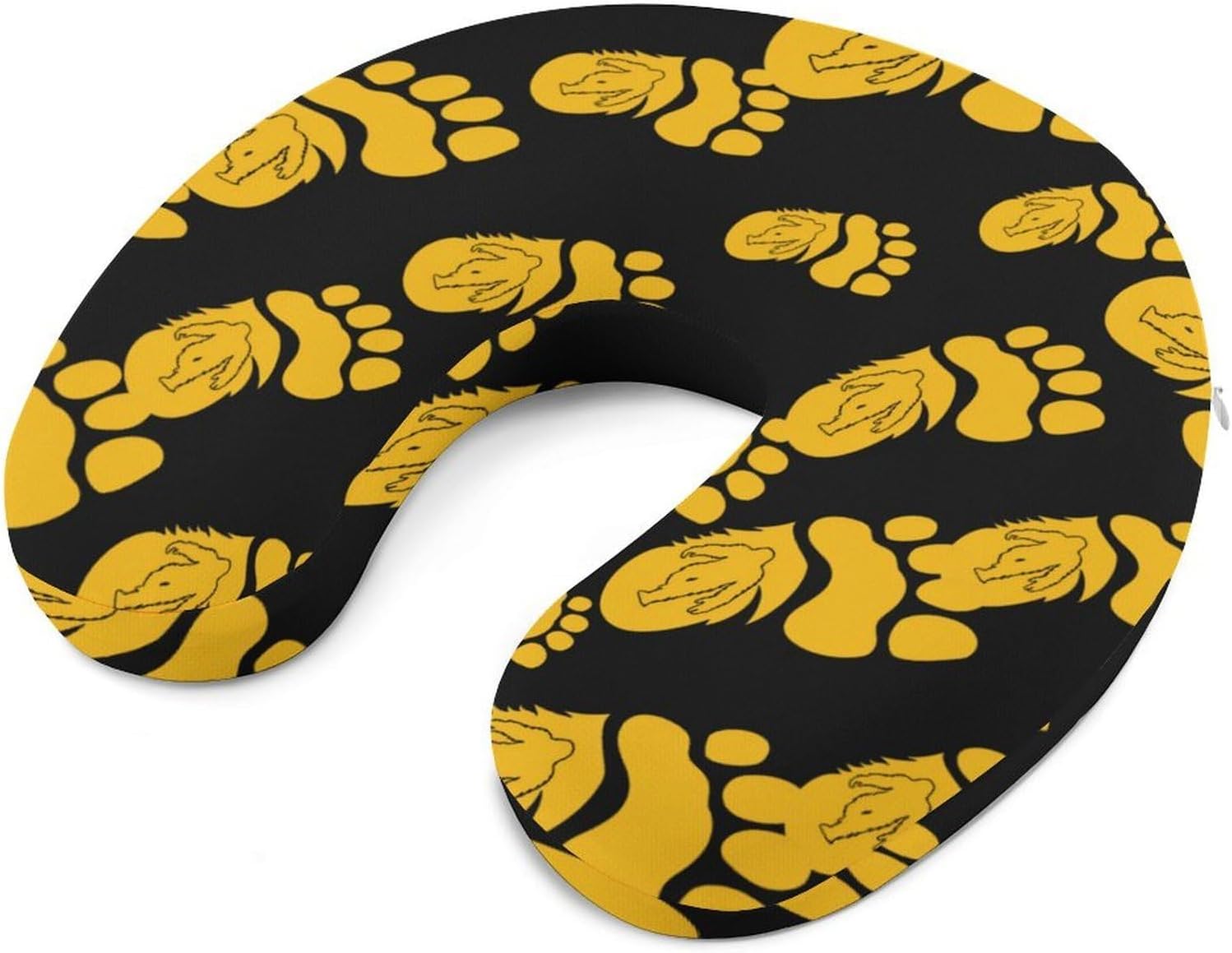 Bigfoot Footprint Travel Pillow U Shape Neck Pillow Washable Pillowcase for Sleeping Chair