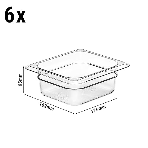 Miniatura 2 de Cambro Camwear 62CW135 - Sartén para alimentos, 1/6 x 2 pulgadas, transparente