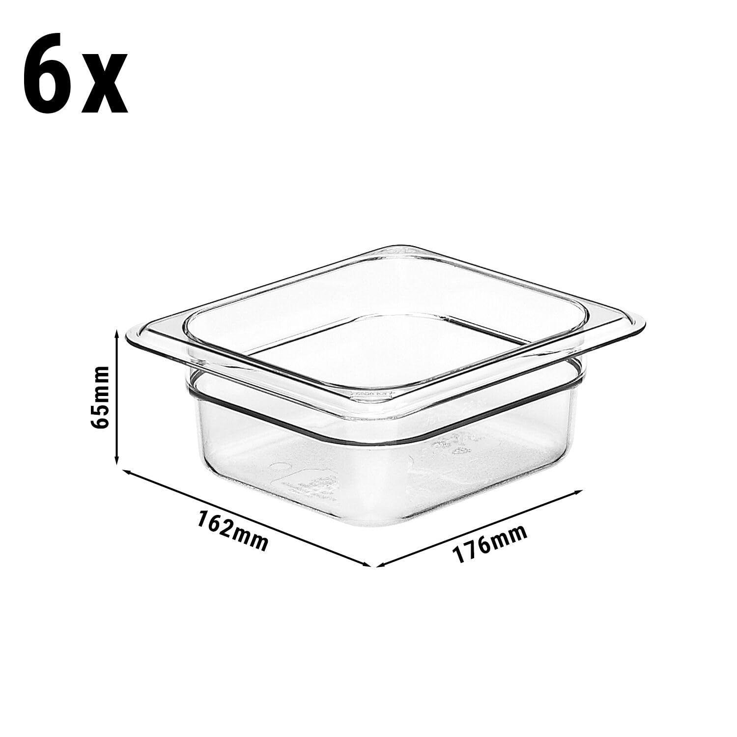 Amazon｜CAMBRO(キャンブロ) フードパン 62CW 1/6×65㎜ クリアー