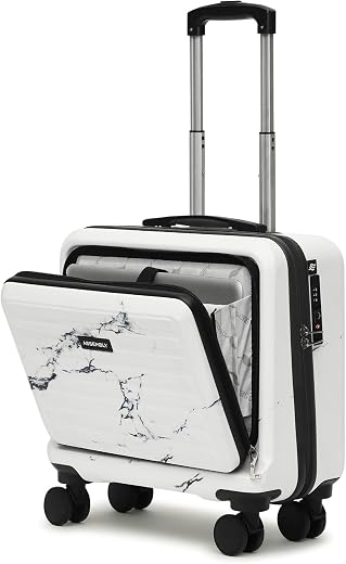 Assembly Stark Pro Cabin Overnighter Luggage Trolley Bag, Unbreakable Polycarbonate with Laptop Compartment, TSA Lock, Sil...