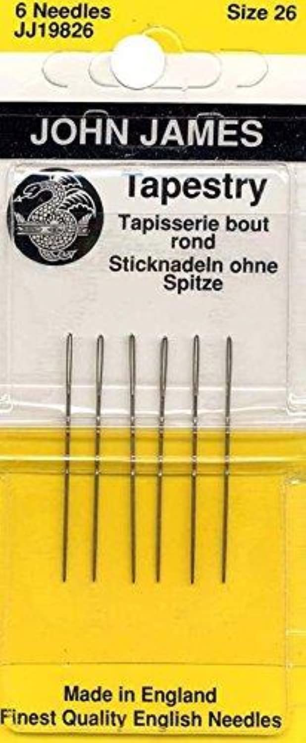 Colonial Needle (White, Sharp Point) Tapestry Hand Needles-Size 26 6/Pkg English Needles