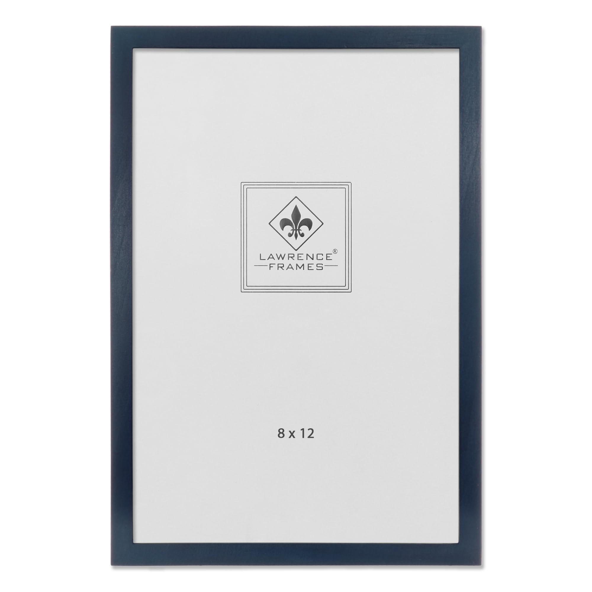 Lawrence Frames 755782 Blue Wood Picture Frame, Gallery Collection, 8 by 12-Inch